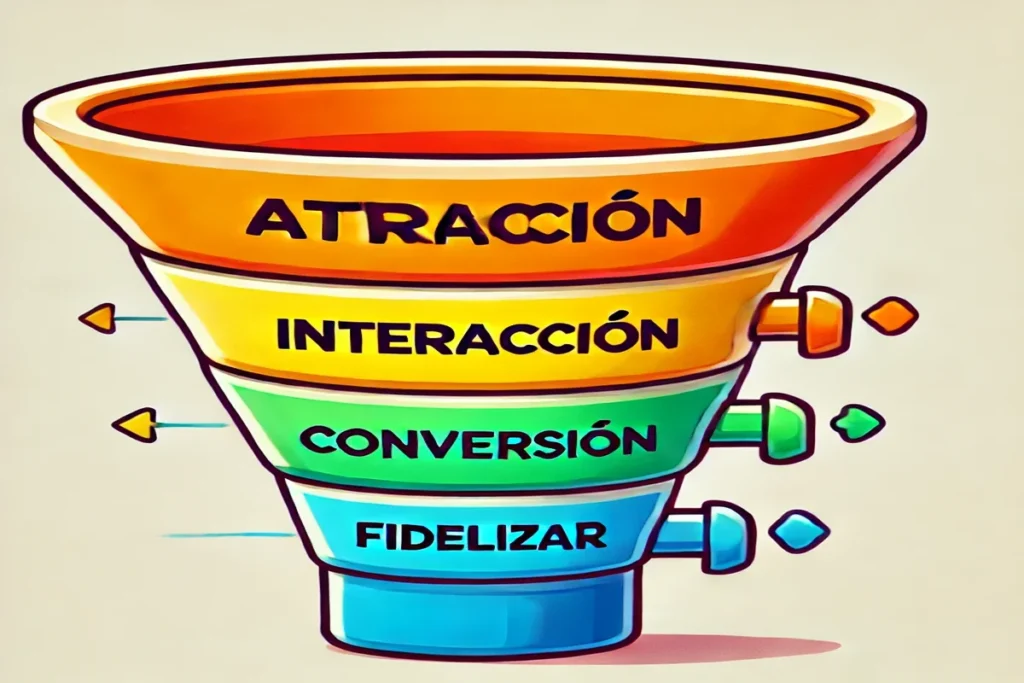 grafico-etapas-embudo-ventas-atraccion